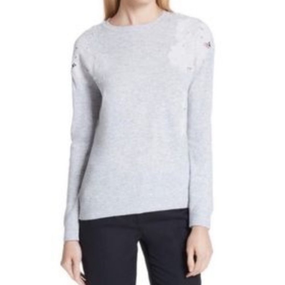 Ted Baker Yizelda Lace Shoulder Sweater Size 4